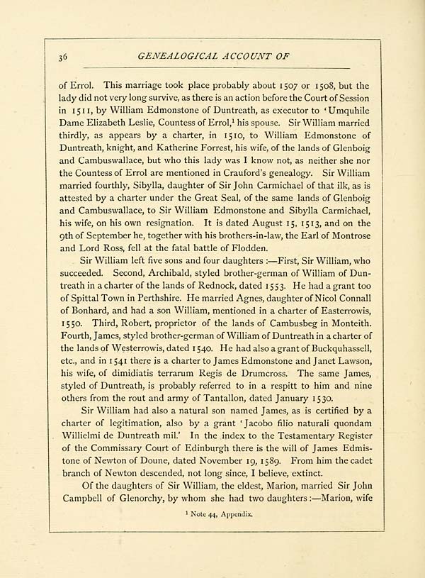(54) Page 36 - Sir William Edmonstone --- 1513-1580