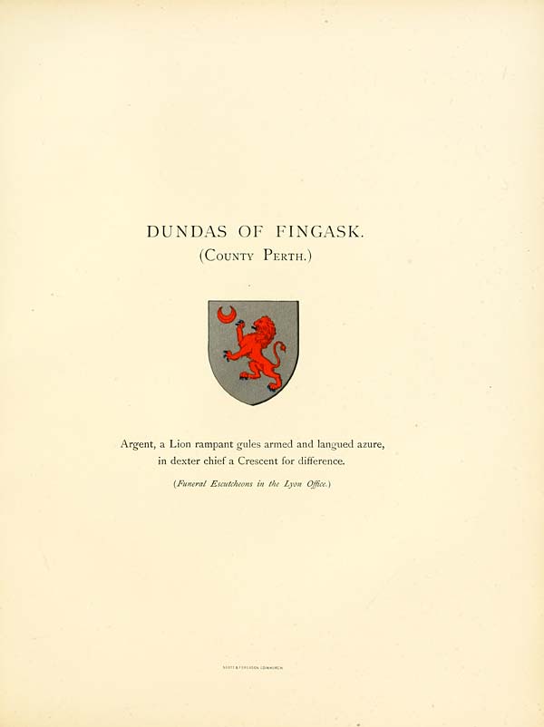 (157) Facing page 94 - Dundas of Fingask (County Perth)