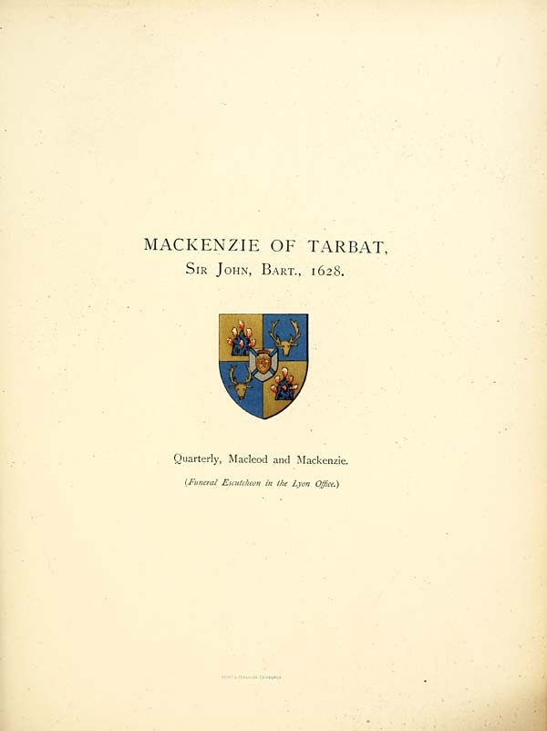 (361) Plate 23. - Mackenzie of Tarbat (Sir John, Bart,, 1628)