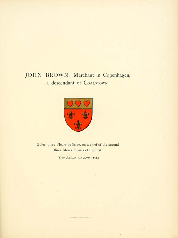 (375) Plate 30. - John Brown, merchant in Copenhagen, a descendant of Coastown