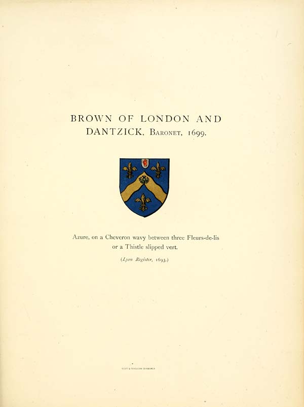(387) Plate 36. - Brown of London and Dantzick, Baronet, 1699