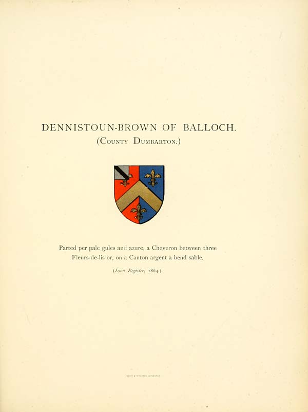 (399) Plate 42. - Dennistoun-Brown of Balloch (County Dumbarton)