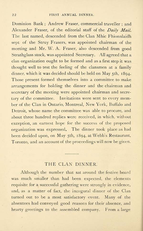 (26) Page 22 - First annual Clan dinner