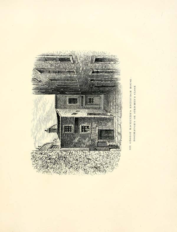 (95) Illustrated plate - Sir George Mackenzie's Edinburgh house--Rosehaugh's or Strichen's Close