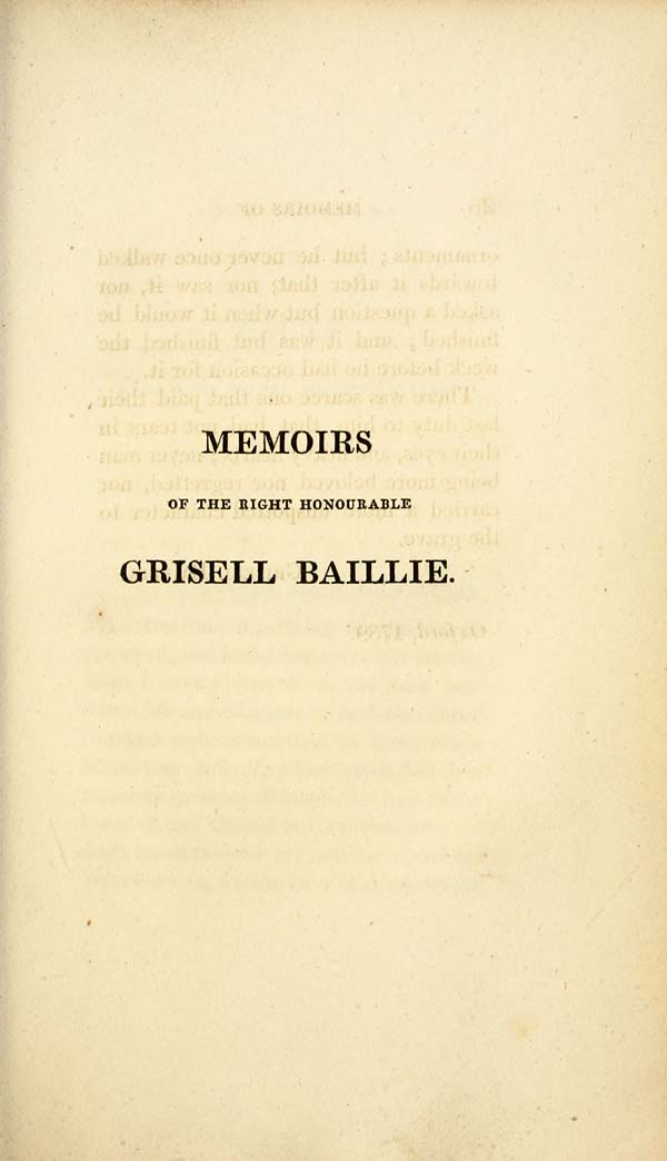 (47) [Page 29] - Memoirs of the Right Honourable Grisell Baillie