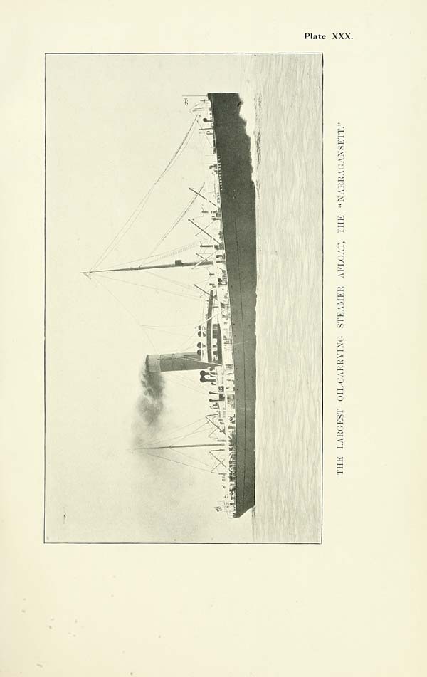 (157) Plate 30 - Largest oil-carrying steamer afloat -- the Narragansett