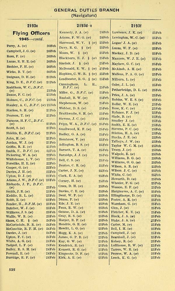 (541) - Air Force lists > Air Force list > Quarterly > 1945 > July ...