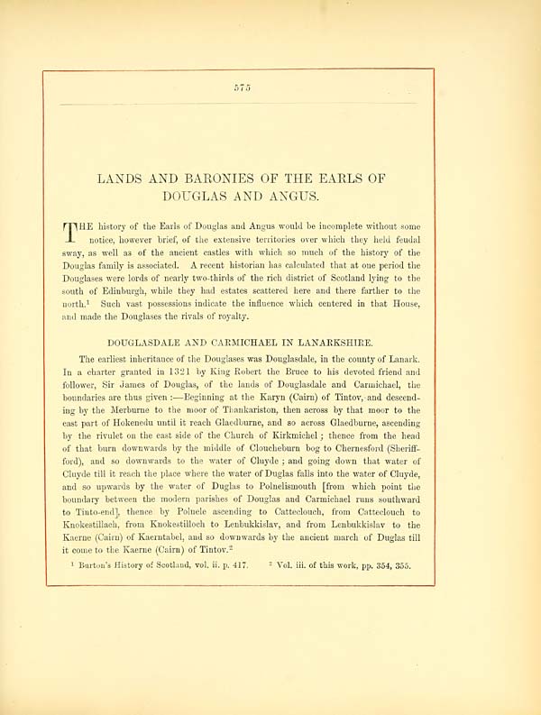 (599) Page 575 - Lands and baronies of the Earls of Douglas and Angus