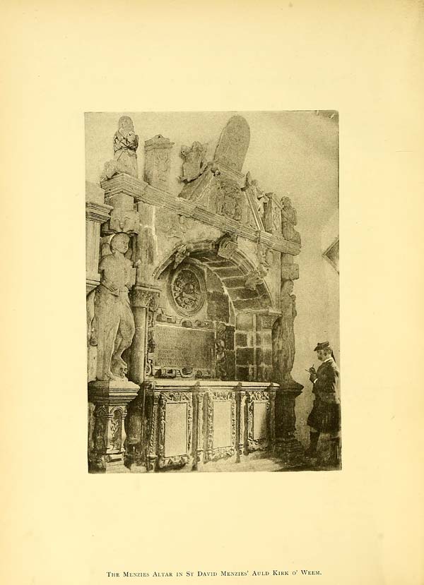 (52) Plate 1 - Menzies altar in St. David Menzies' Aulk Kirk o' Weem