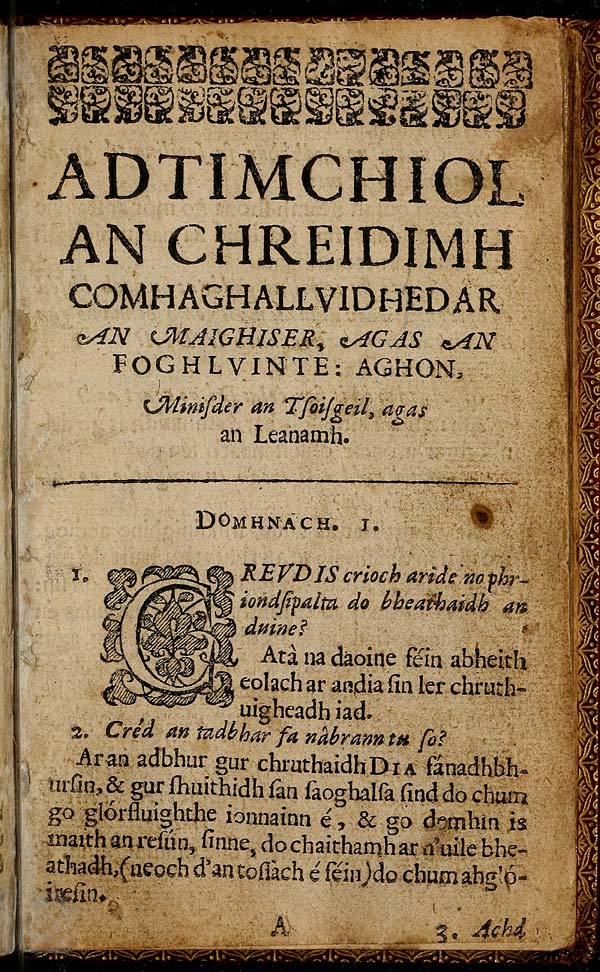 (107) [Page 1] - Adtimchiol an chreidimh comhaghalluidhedar