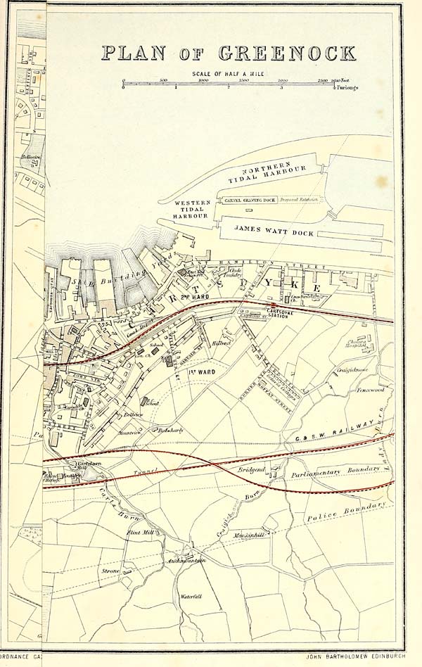 (27) Folded map - Plan of Greenock