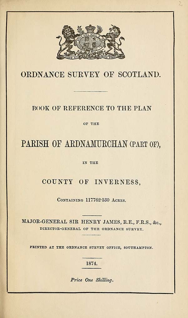 (21) 1874 - Ardnamurchan (part of), County of Inverness