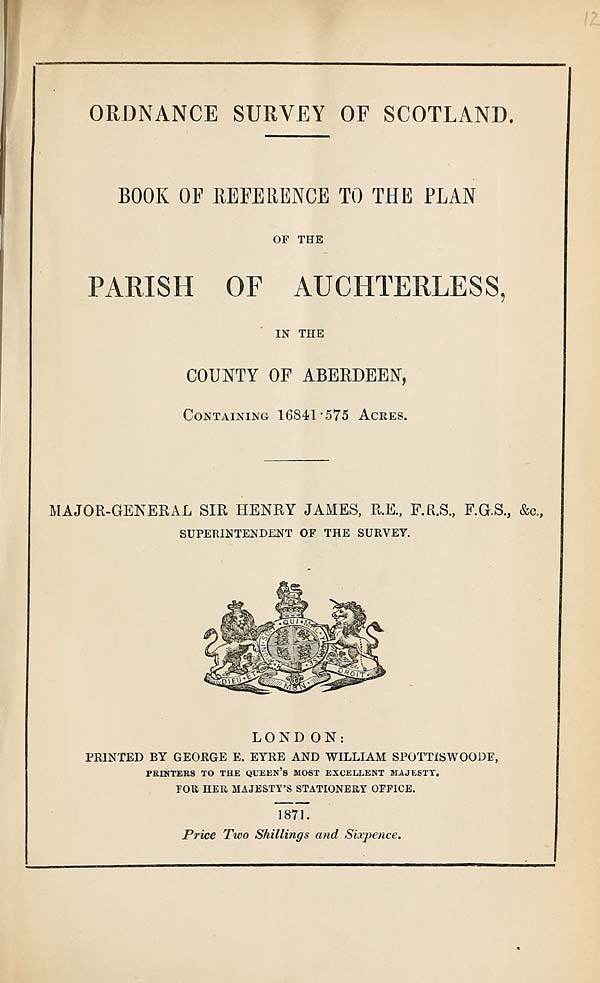 (243) 1871 - Auchterless, County of Aberdeen