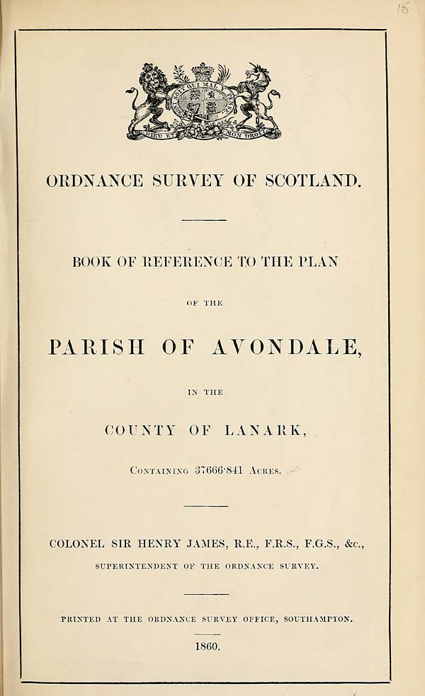 (311) 1860 - Avondale, County of Lanark