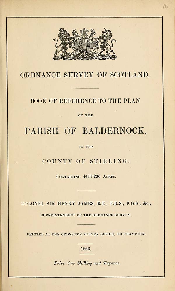 (405) 1863 - Baldernock, County of Stirling