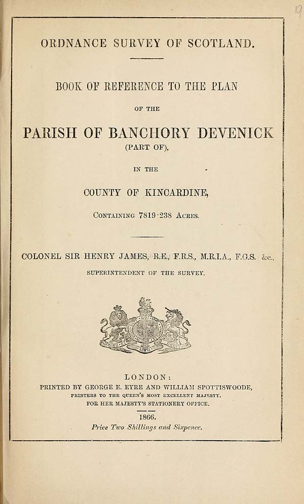(463) 1866 - Banchory Devenick (part of), County of Kincardine