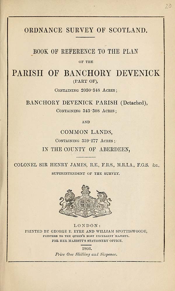 (491) 1866 - Banchory Devenick (part of), etc., County of Aberdeen