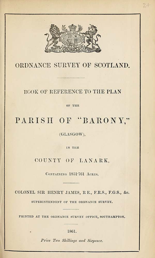 (603) 1861 - Barony (Glasgow), County of Lanark