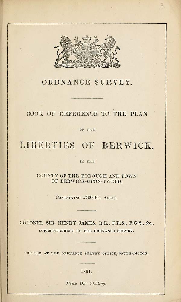 (39) 1861 - Liberties of Berwick, County of Berwick-upon-Tweed