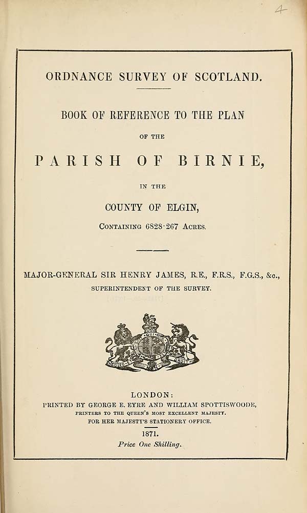 (69) 1871 - Birnie, County of Elgin