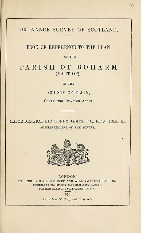 (229) 1870 - Boharm (part of), County of Elgin