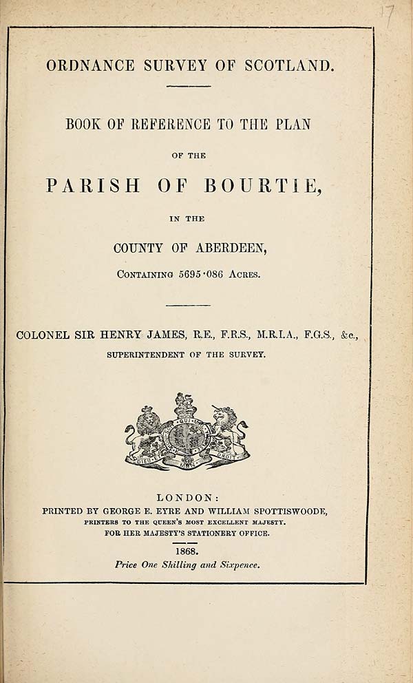 (457) 1868 - Bourtie, County of Aberdeen