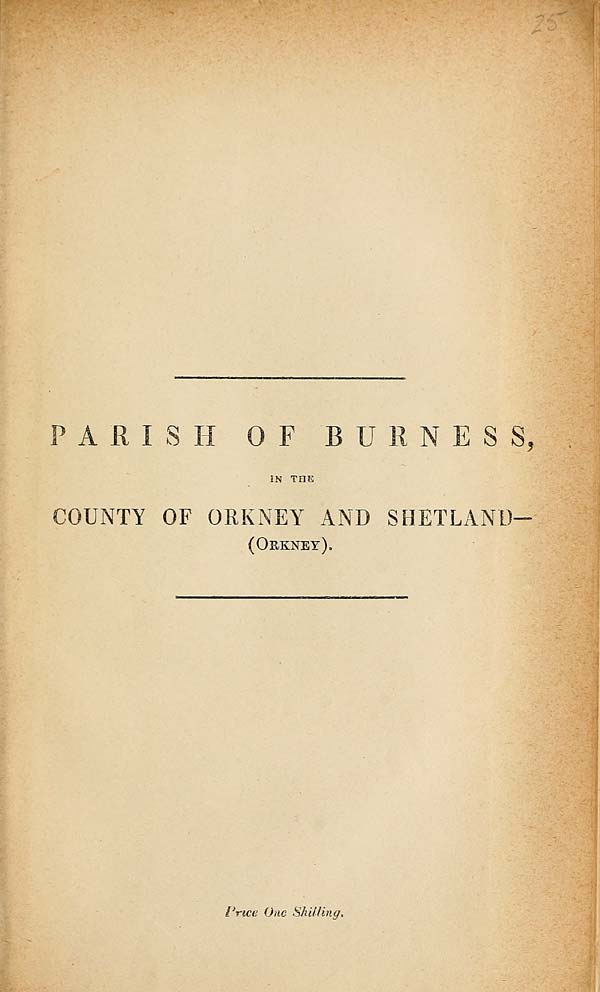 (661) 1881 - Burness, County of Orkney and Shetland (Orkney)
