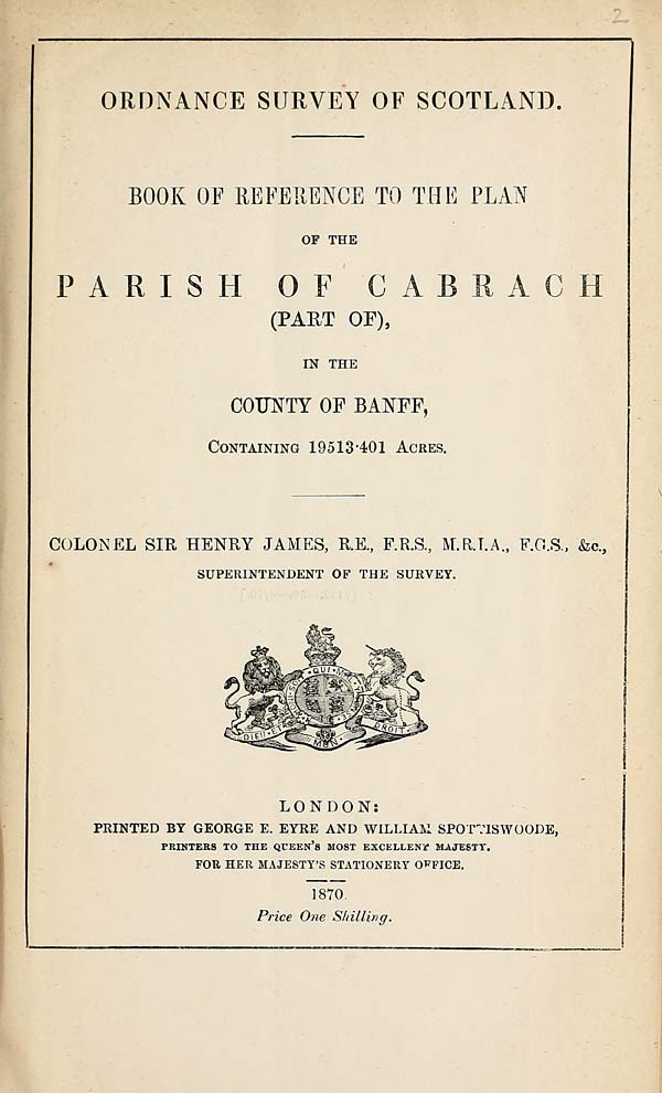 (23) 1870 - Cabrach (part of), County of Banff