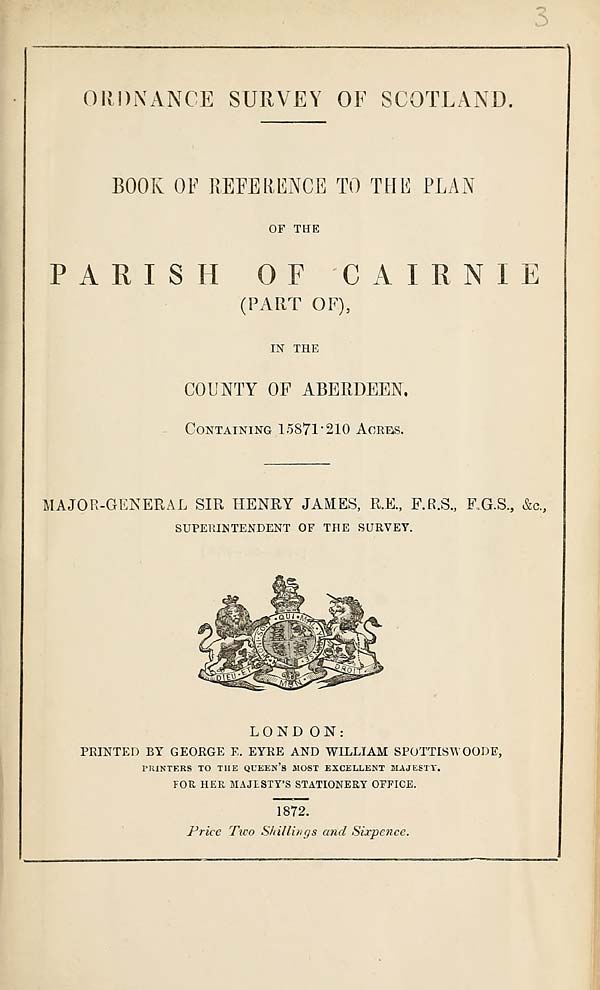 (39) 1872 - Cairnie (part of), County of Aberdeen