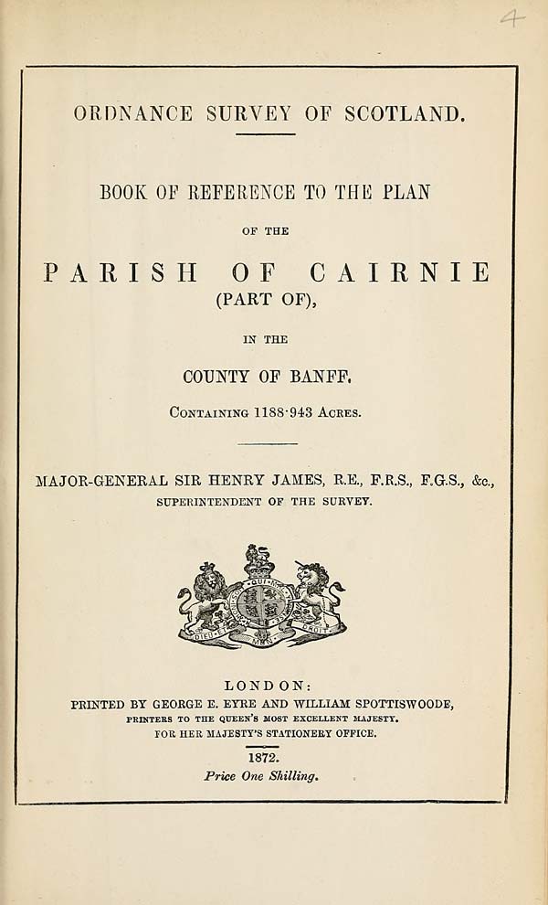 (71) 1872 - Cairnie (part of), County of Banff