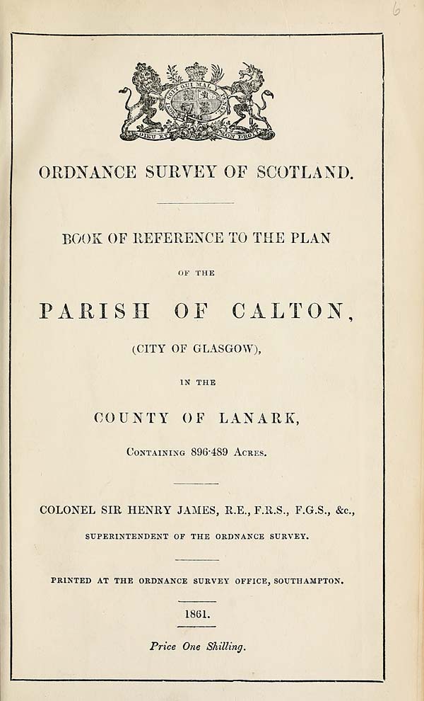 (103) 1861 - Calton, County of Lanark