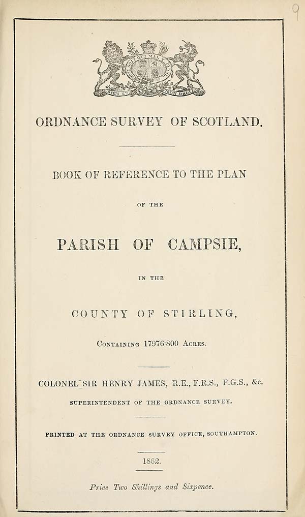 (239) 1862 - Campsie, County of Stirling