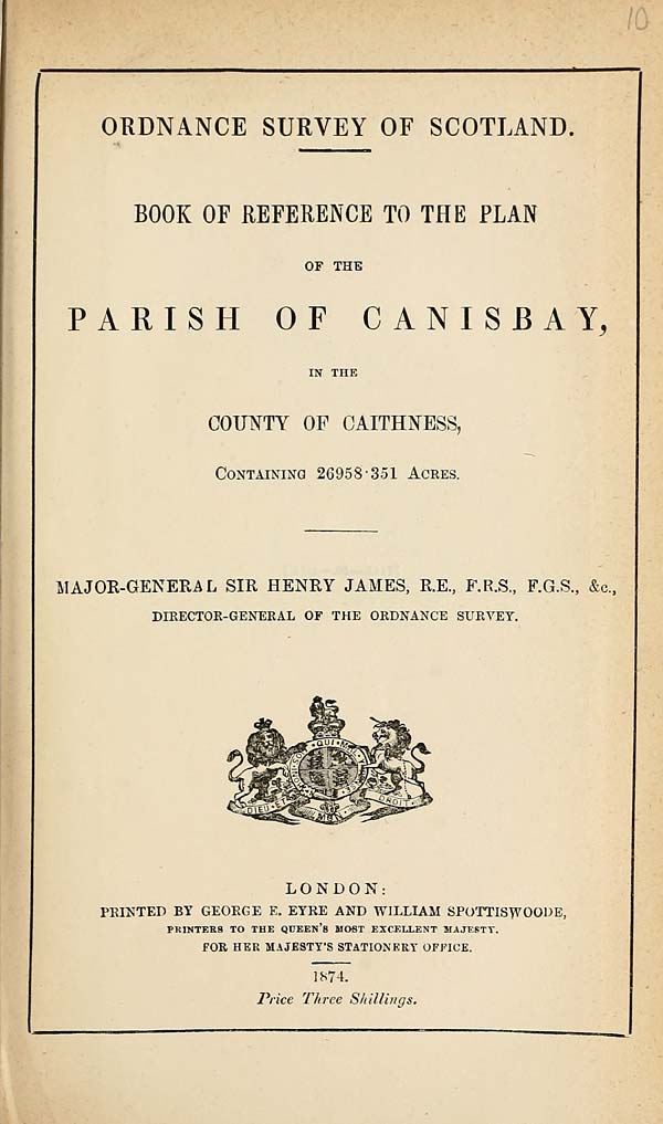 (295) 1874 - Canisbay, County of Caithness