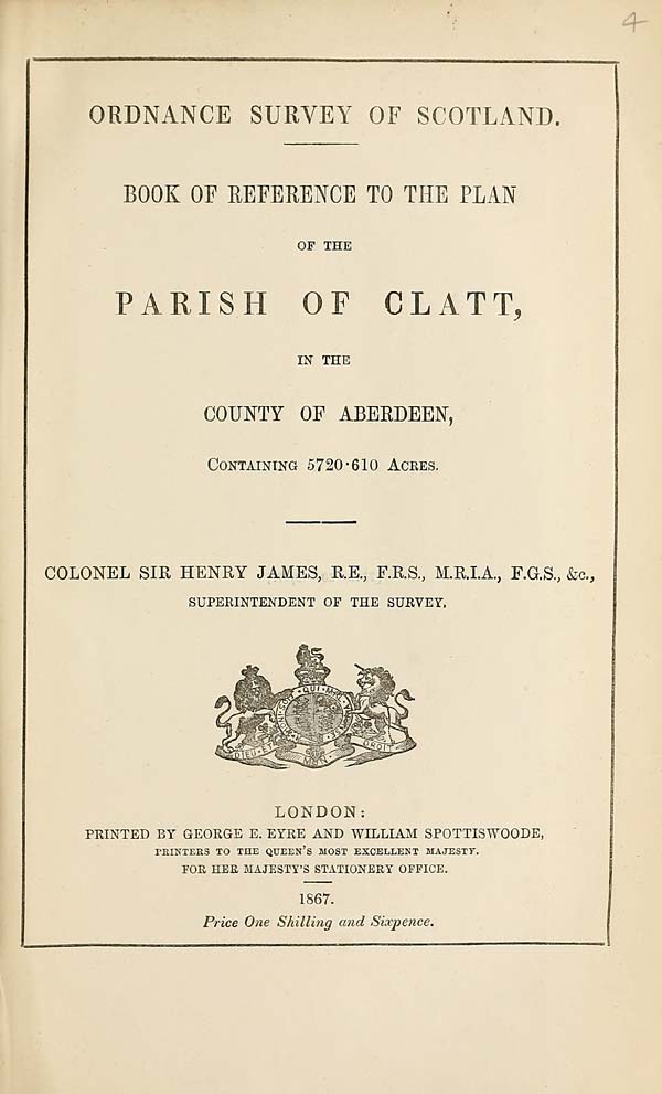 (101) 1867 - Clatt, County of Aberdeen