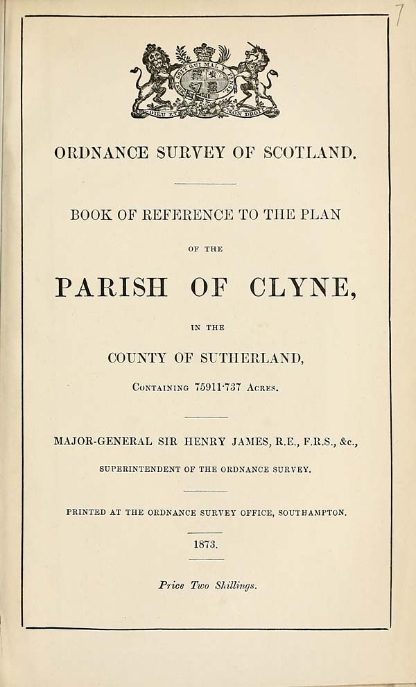 (171) 1873 - Clyne, County of Sutherland