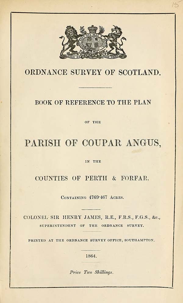 (325) 1864 - Coupar Angus, Counties of Perth & Forfar