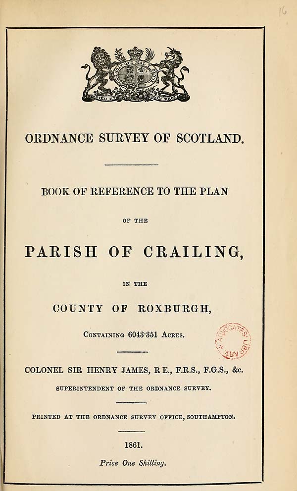 (347) 1861 - Crailing, County of Roxburgh