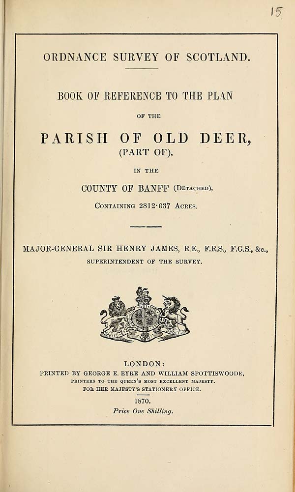 (399) 1870 - Old Deer (part of), County of Banff