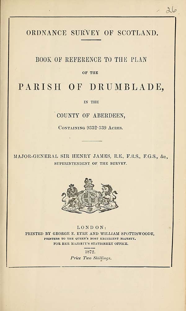 (675) 1872 - Drumblade, County of Aberdeen