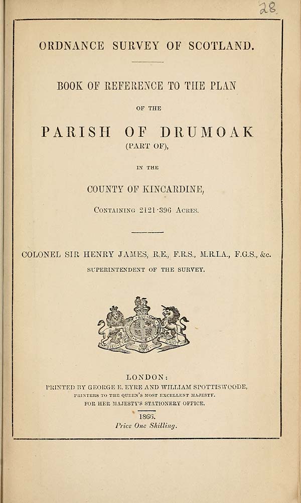 (719) 1866 - Drumoak (Part of), County of Kincardine