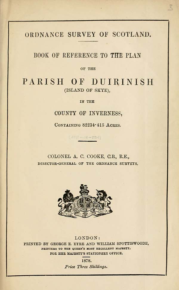 (69) 1878 - Duirinish (Island of Skye), County of Inverness