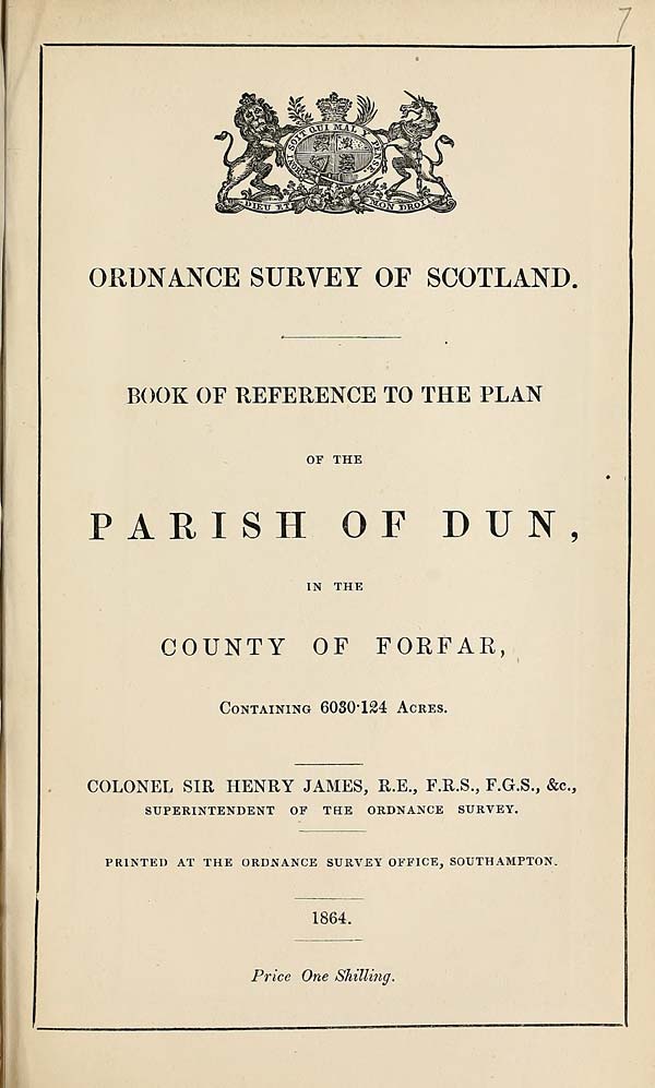 (191) 1864 - Dun, County of Forfar
