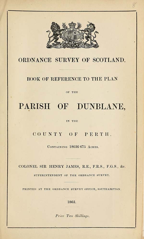 (207) 1863 - Dunblane, County of Perth