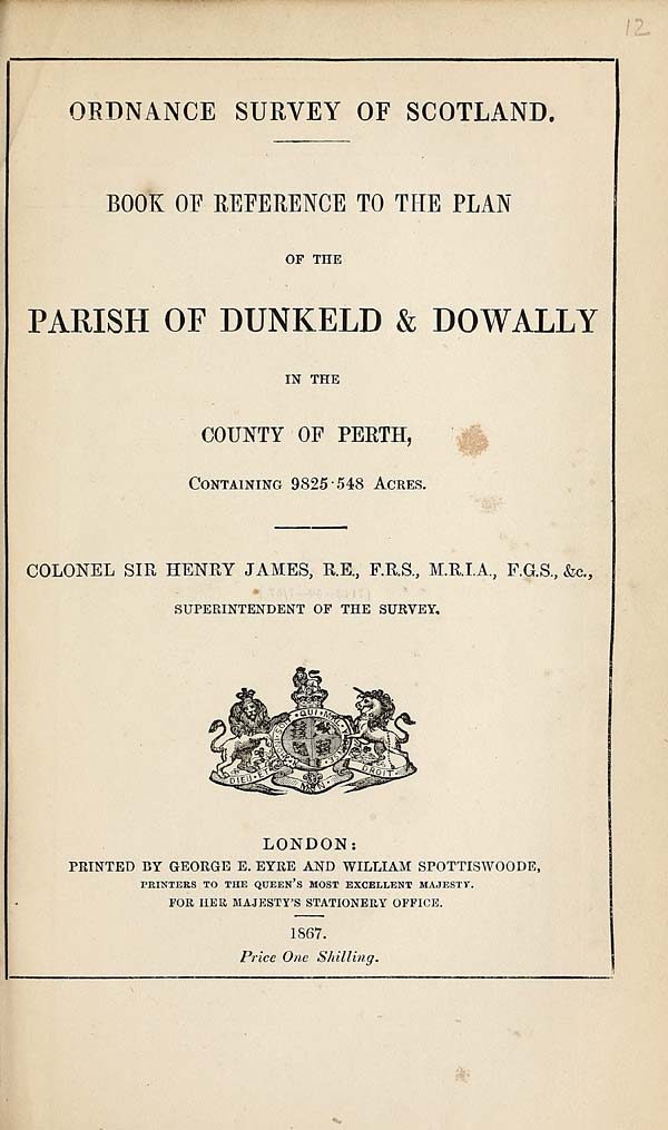 (319) 1867 - Dunkeld & Dowally, County of Perth