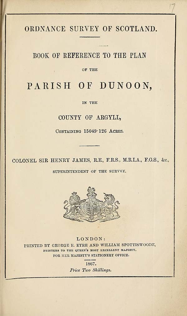 (463) 1867 - Dunoon, County of Argyll