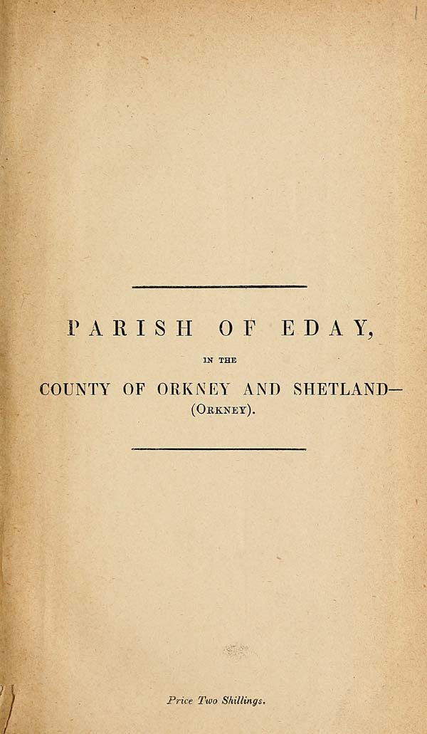 (7) 1881 - Eday, in the County of Orkney and Shetland (Orkney)