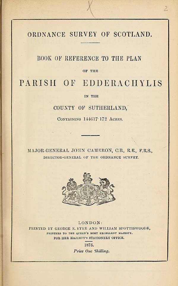 (31) 1875 - Edderachylis, County of Sutherland