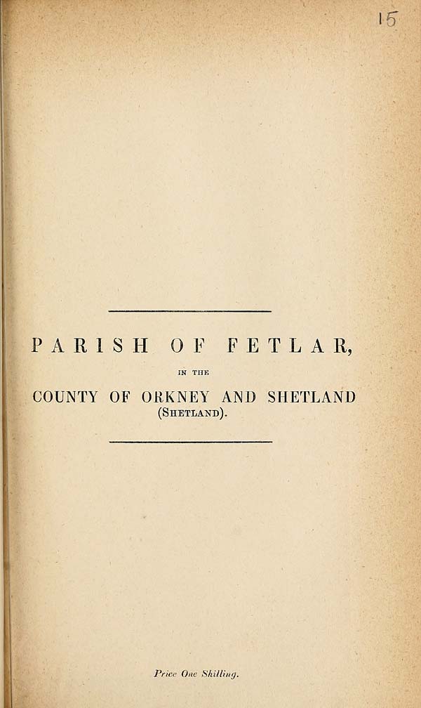 (377) 1880 - Fetlar, County of Orkney and Shetland (Shetland)