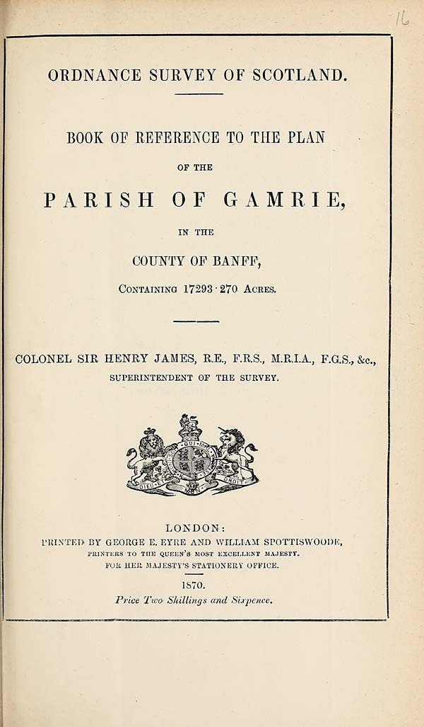 (435) 1870 - Gamrie, County of Banff