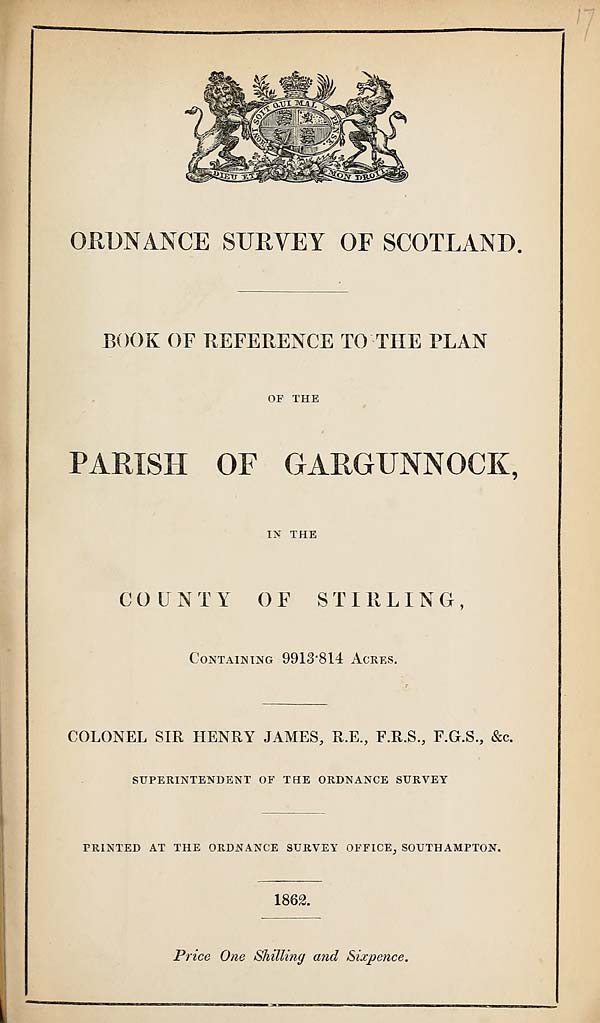 (467) 1862 - Gargunnock, County of Striling